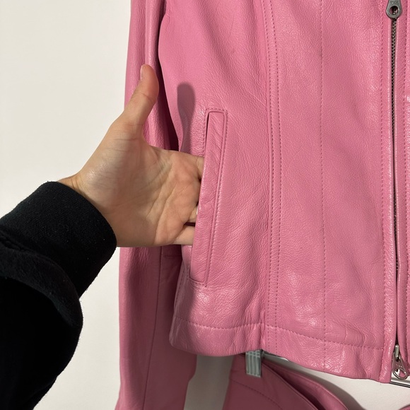 Pink Wilsons Leather Jacket and Skirt Set - Picture 9 of 11